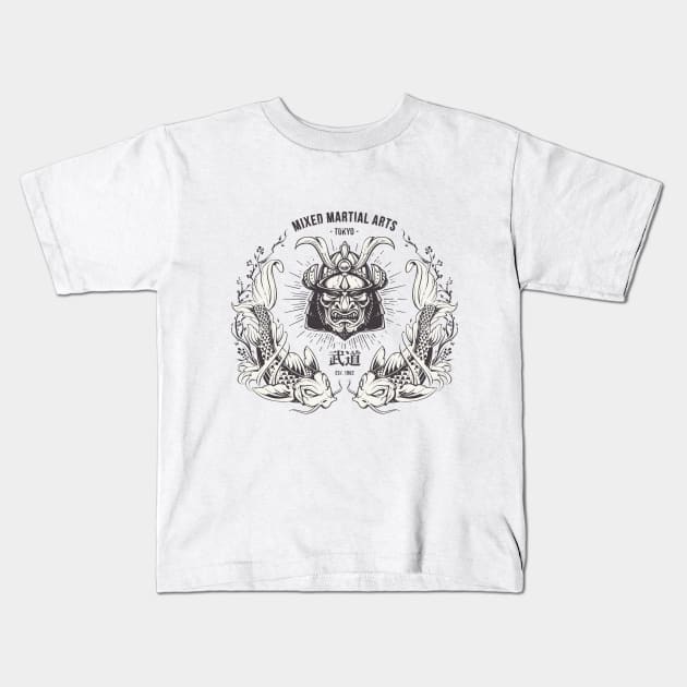 MMA Samurai Kids T-Shirt by letnothingstopyou